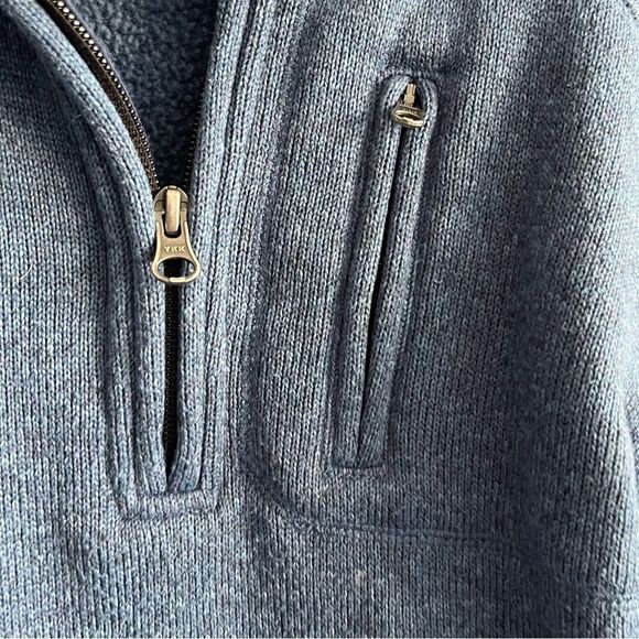 Zella Kid's Navy Blue 1/4 Zip Pullover Knit Fleece Jacket - Picture 3 of 8